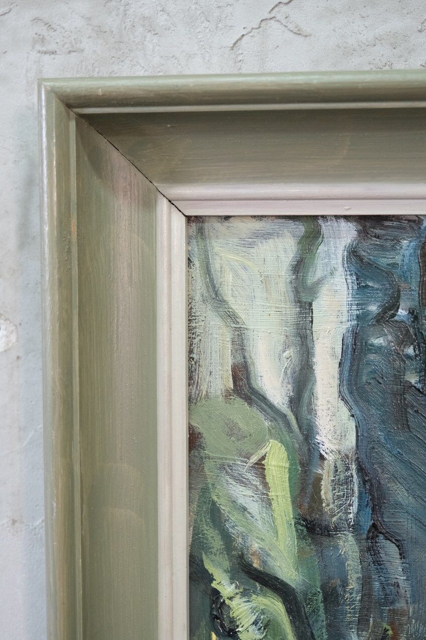 Astri Ekengren-Larsson, Swedish Modern Landscape, 1960s, Oil on Panel, Framed