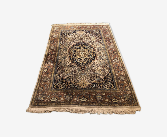Tapis en laine et soie fait main - 2m13 x 1m22