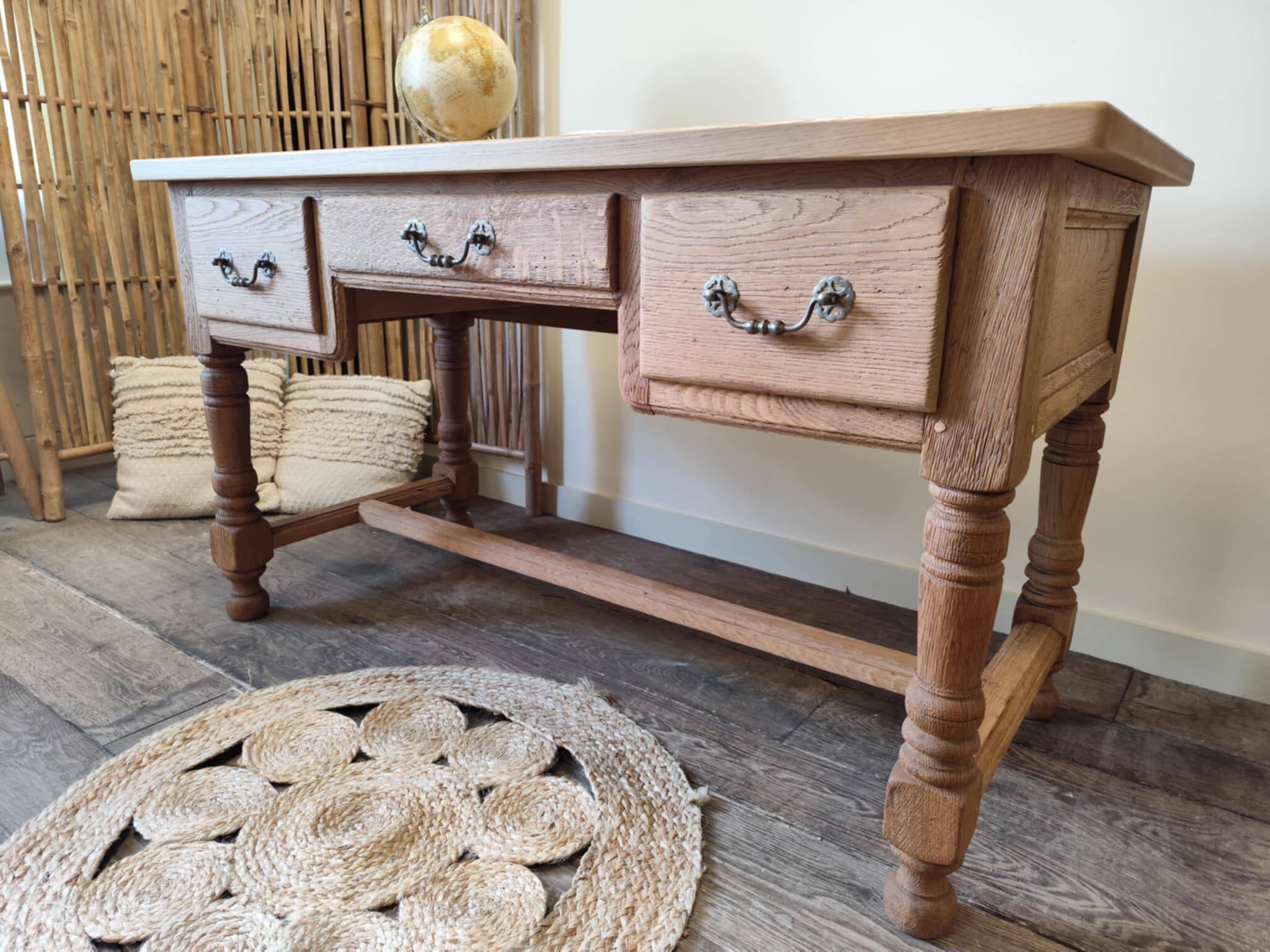 Solid oak desk