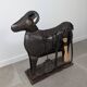 Brutalist Ram Shaped Fireplace Tool Set in Hand Forged Metal
