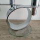 Design horizontal candlestick in chrome metal - four candles - France - 1980s