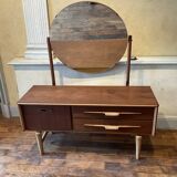 Commode coiffeuse scandinave danoise vintage 1960  2 tiroirs