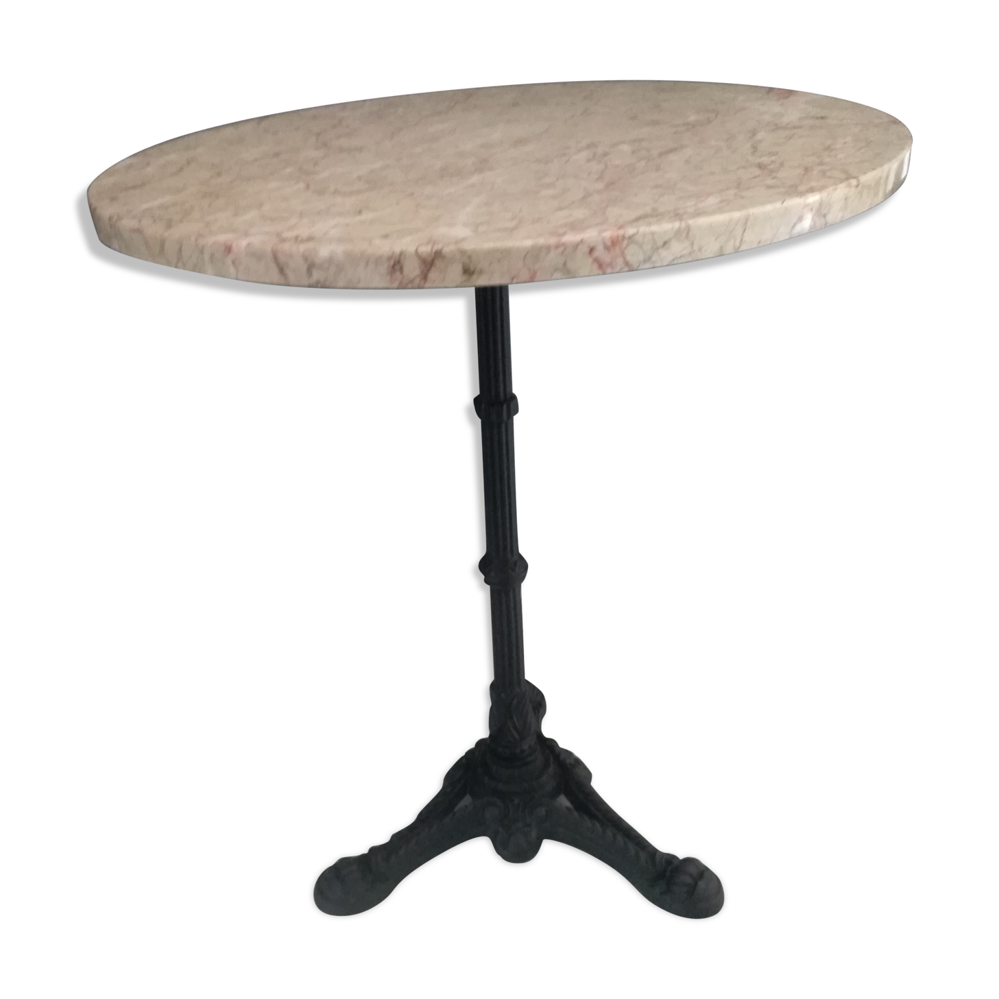 Old table pedestal of Bistrot marble 1950