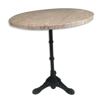 Old table pedestal of Bistrot marble 1950