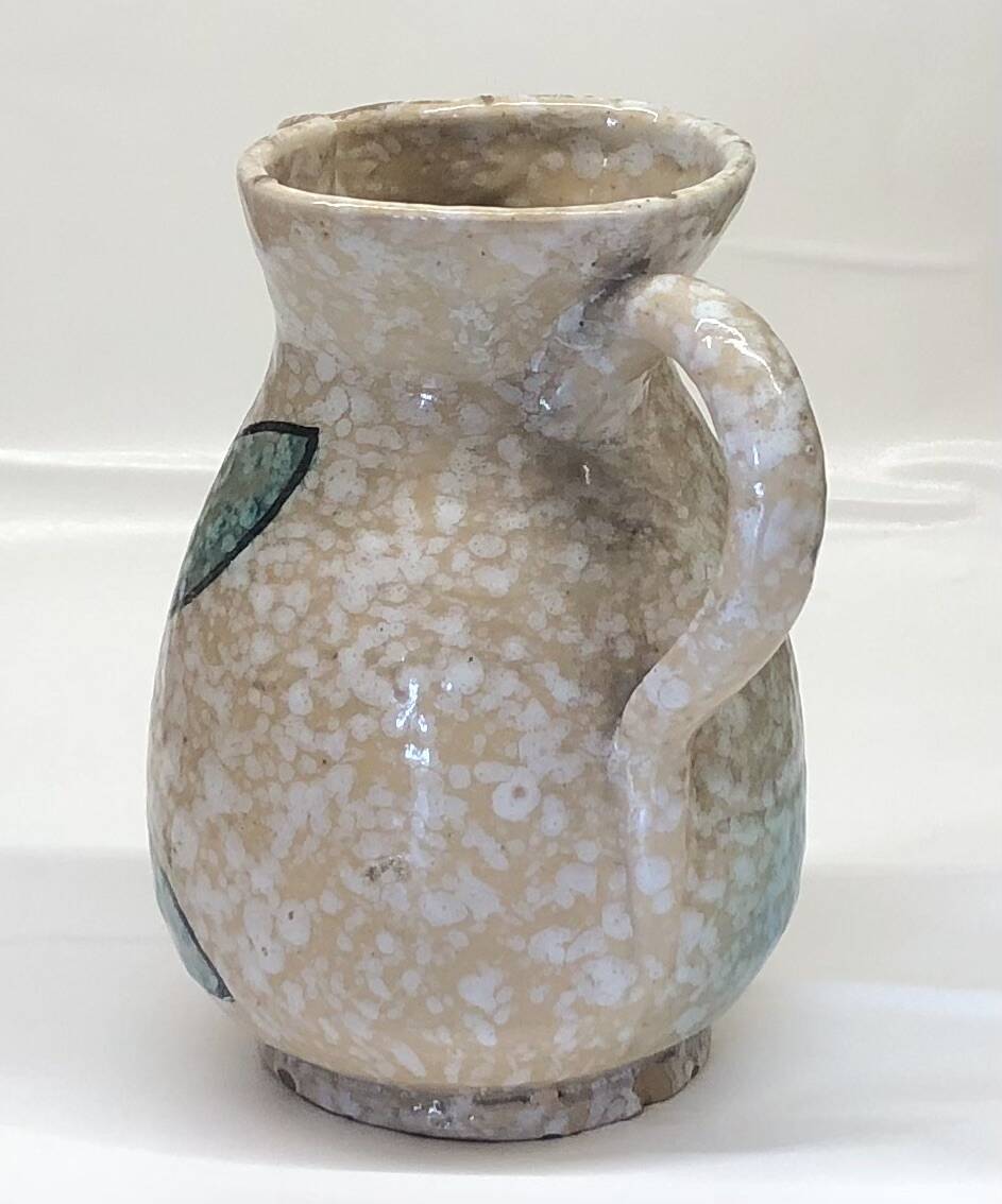 Toledo ceramic pitcher by Pablo Sanguino with fish decoration