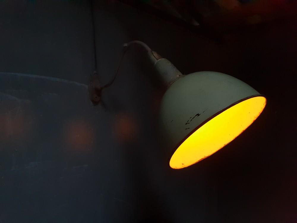 Old enamel wall lamp outdoor lamp XXL