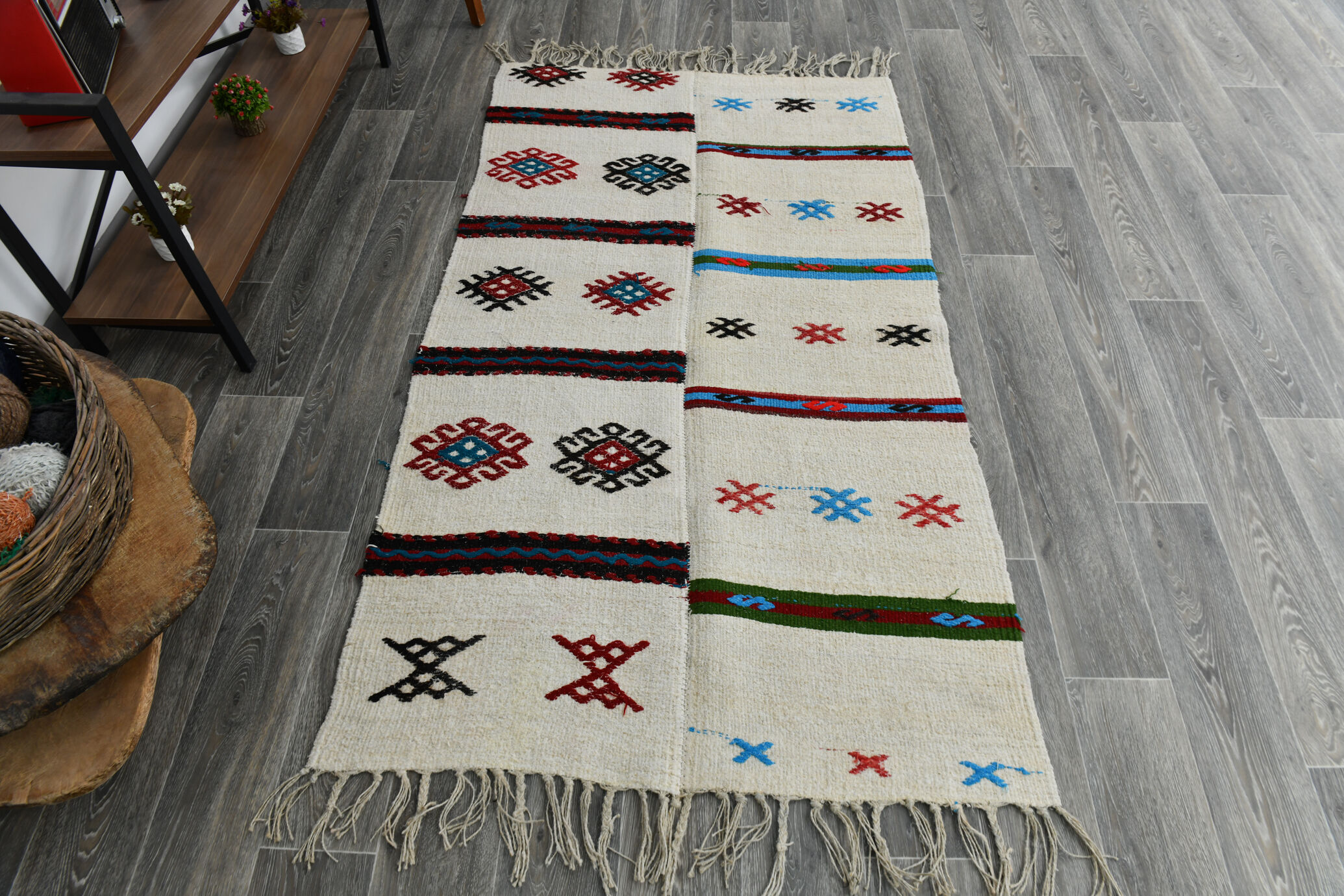 3x6 Neutral Texured Hemp Rug 106x194Cm