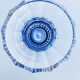 Val Saint Lambert – Cut cobalt blue crystal bowl/vase signed –
