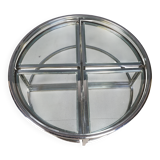 Vintage chromed coffee table set, 1970s