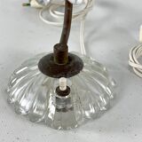 Art Deco, pair of Murano Glass table lamps, taly 1940s