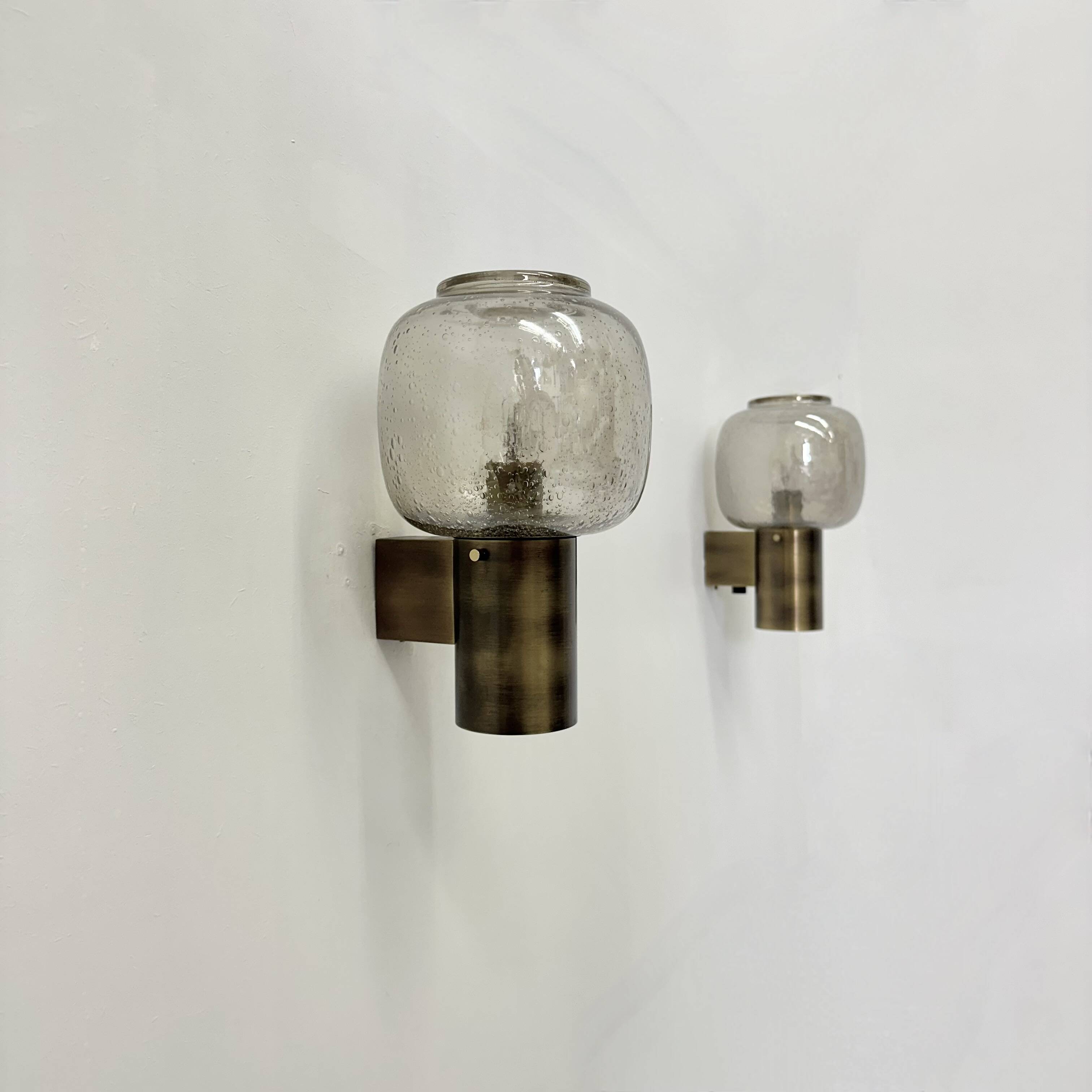 Limburg Glashutte wall lamps , 1970s