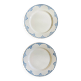Set of 2 flat plates Faïencerie Des Rochers