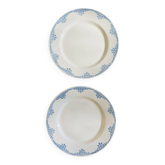 Lot de 2 assiettes plates Faïencerie Des Rochers