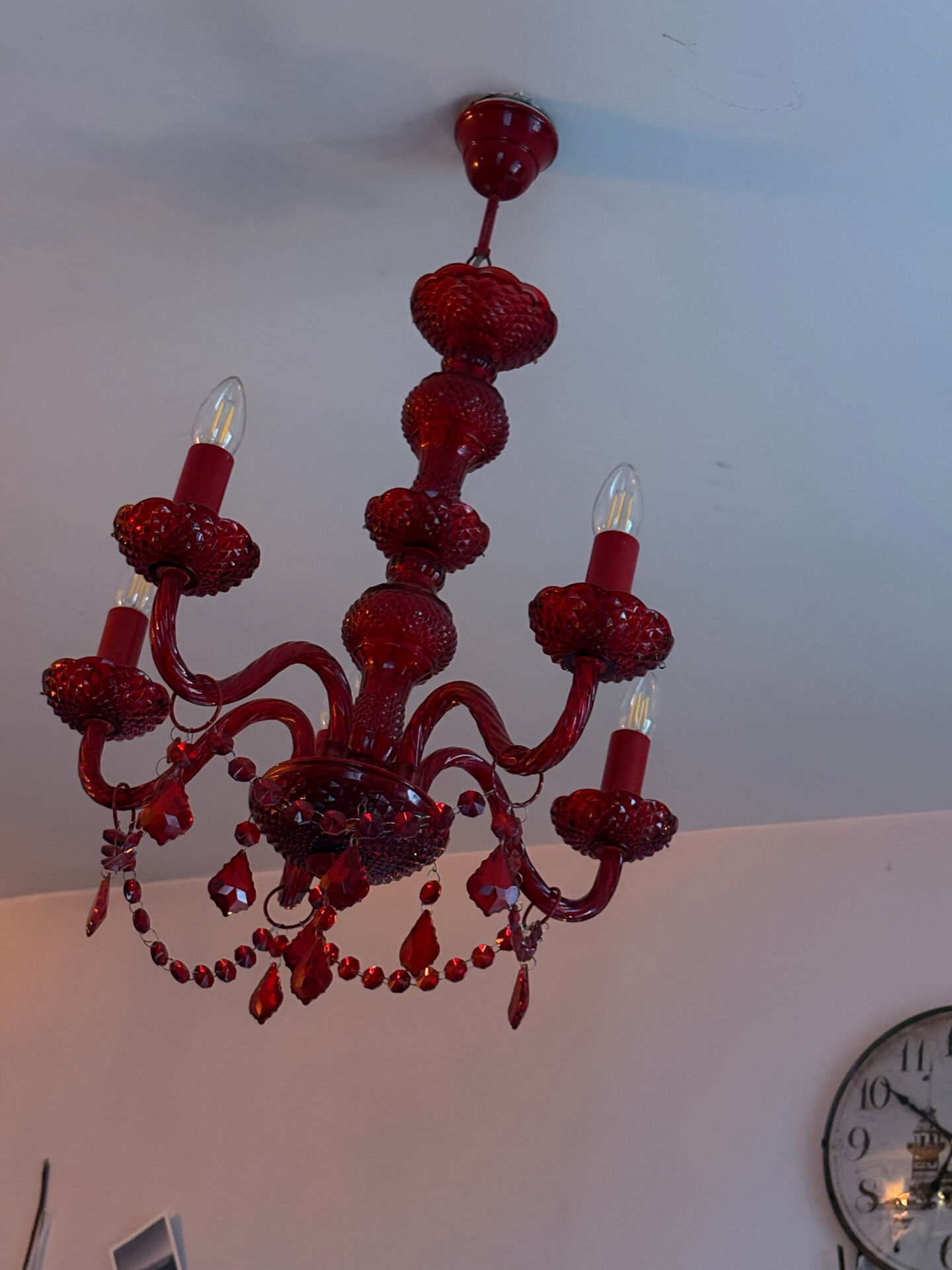 Lustre baroque inspiration Murano