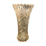 Chiseled glass vase