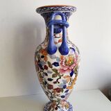 Magnificent baluster vase in Gien earthenware