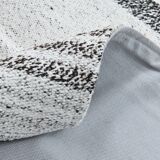 8x10 Contemporary White & Gray Solid Kilim Rug, 258x309Cm