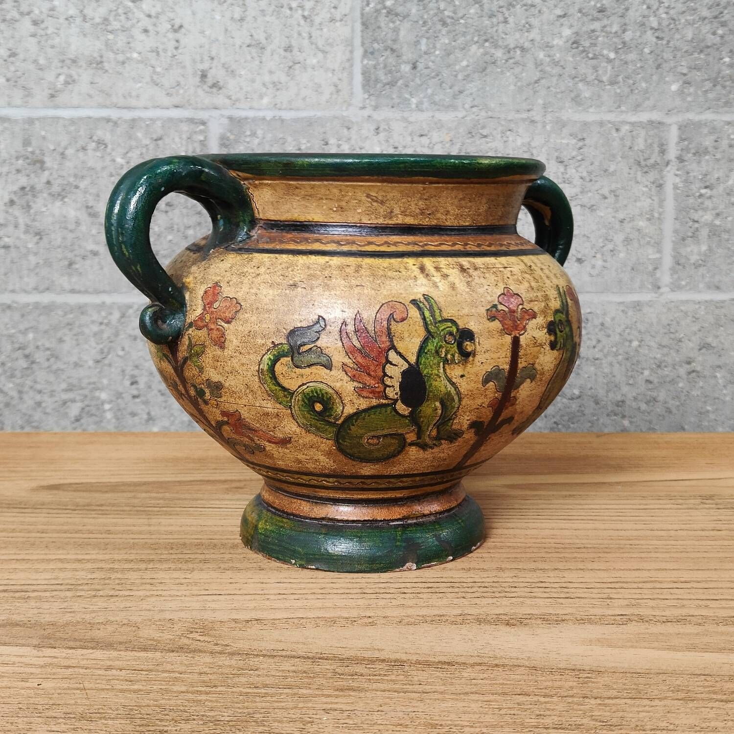 Large Italian Terracotta Vase by Dante Milani Montopoli, 1930s