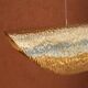 Handmade lotus-shaped brass pendant light