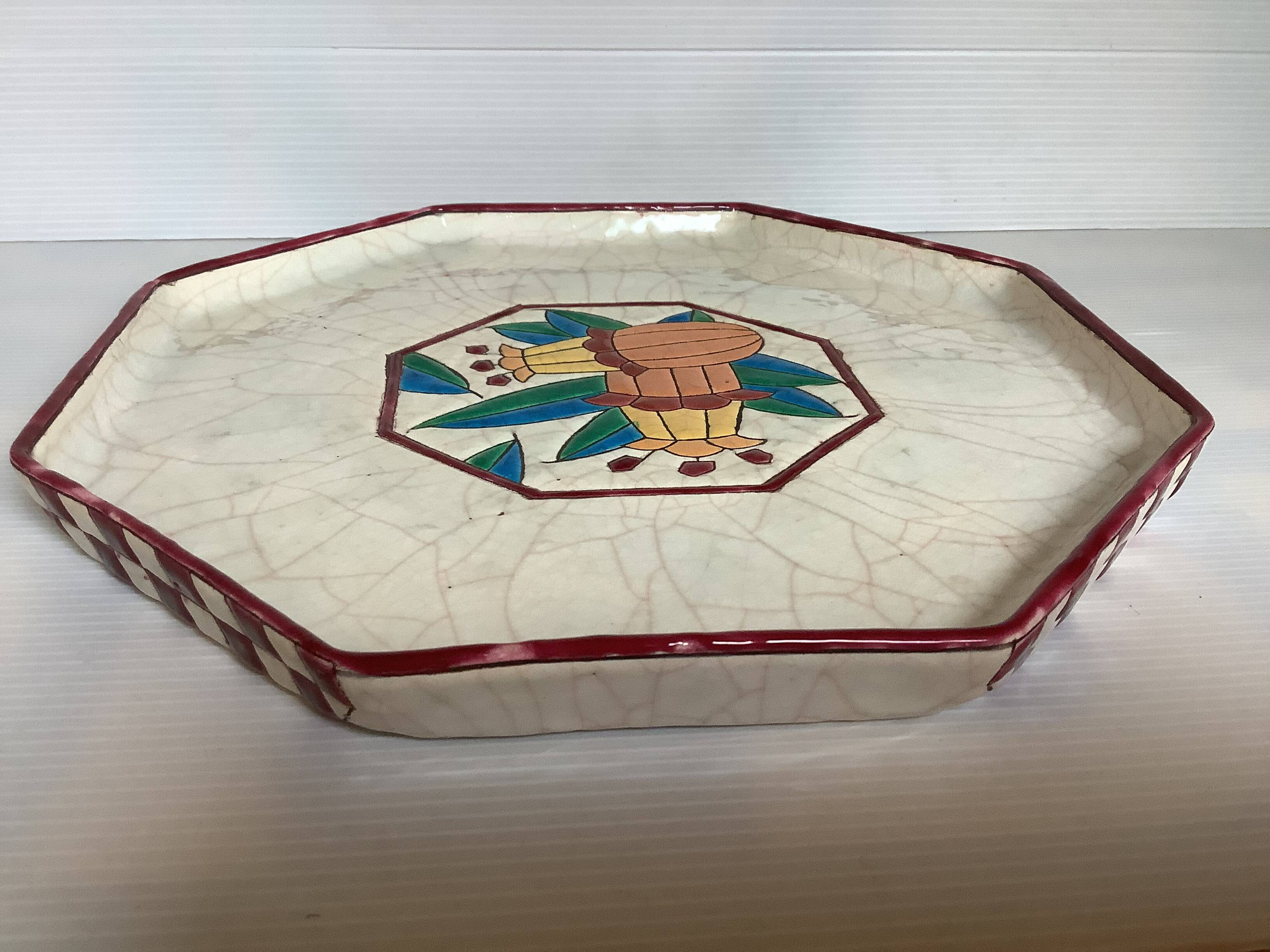 Longwy octagonal tray dish