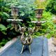 Large silvered bronze chandelier chimera Art Nouveau period
