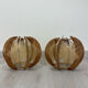 Pair of Scandinavian pendant lamps in wood and wires