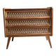 Commode bois et rotin