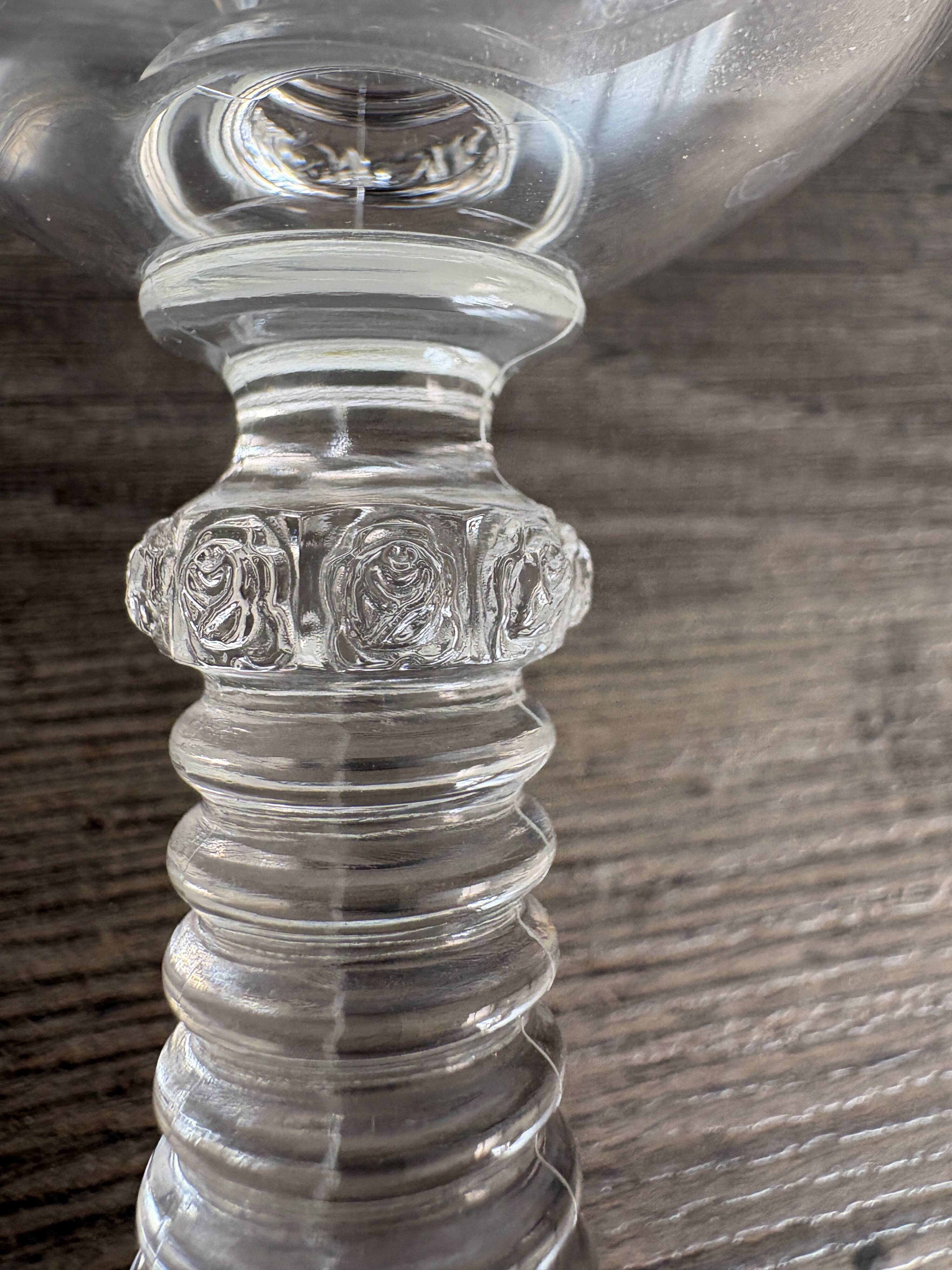 Set of 6 vintage Alsace wine glasses - Vines & Roses