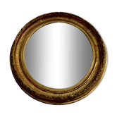 Old Oval Wall Mirror in Gilded Wood late nineteenth early twentieth