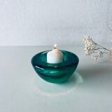 Kosta Boba green glass candle holder