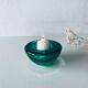 Kosta Boba green glass candle holder