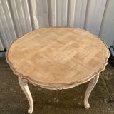 Table Louis XV repainted cream color