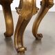 Table basse ancienne en bois laqué chinoiserie, Italie, début XXe siècle