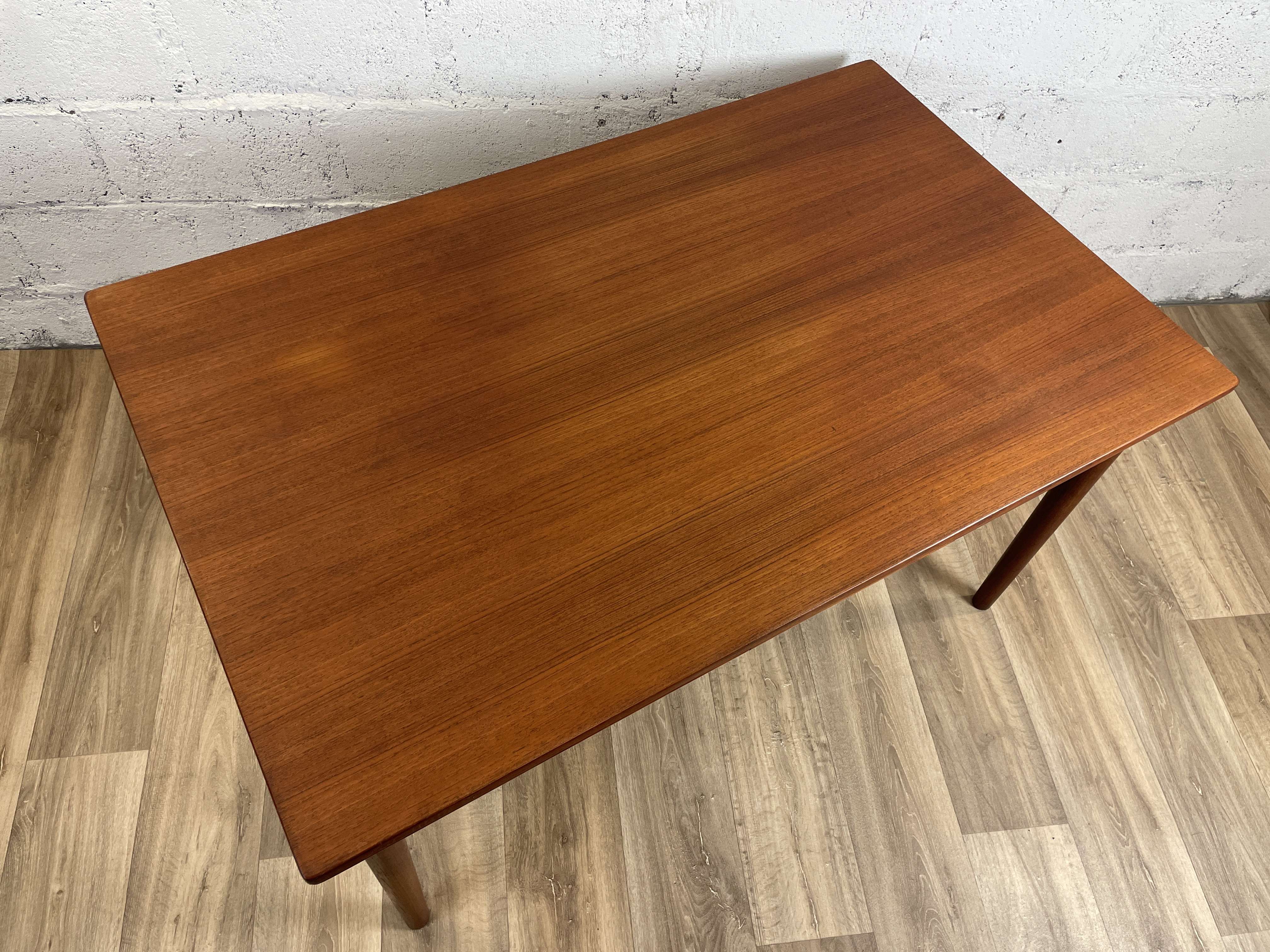 Scandinavian teak dining table and oak extensions, 60s