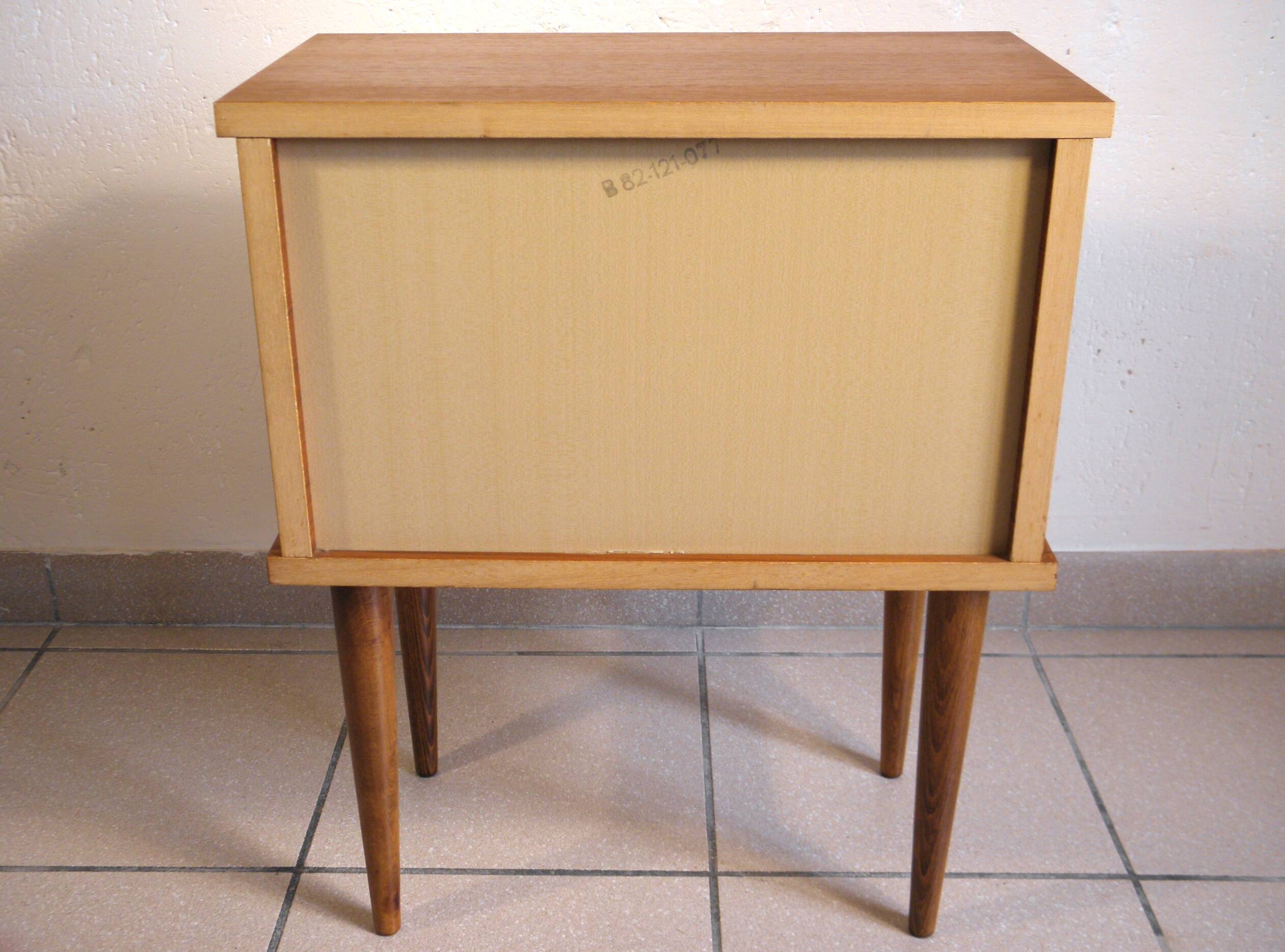 Teak bedside table years 70
