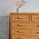 Commode en rotin vintage circa années 70