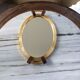 Plateau miroir art déco doré