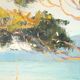 Painting by the painter Louis Andrey "Impressionist landscape of the Côte d'Azur"