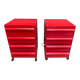Pair of Kartell 4-drawer cabinets, designed by Simon Fussell, 1970s/8