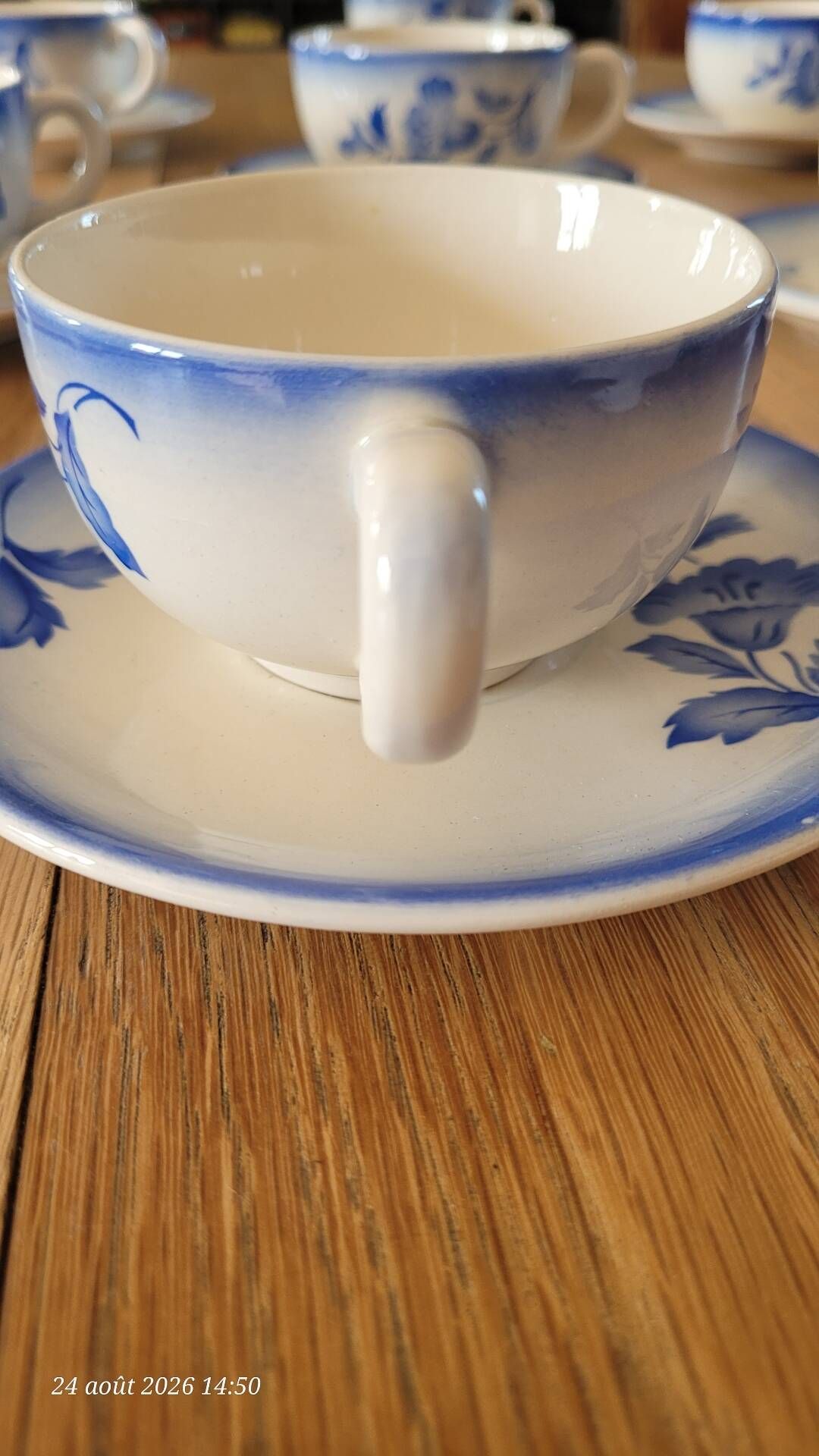 7 vintage cups and saucers