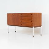 Modernist sideboard in teak (Belgium, 1950s).
