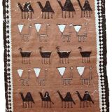 Ancient persian ardabil handmade carpet 92cm x 142cm 1930s, 1c667