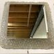 Ice mirror by Egon Hilleband square with light 1970s