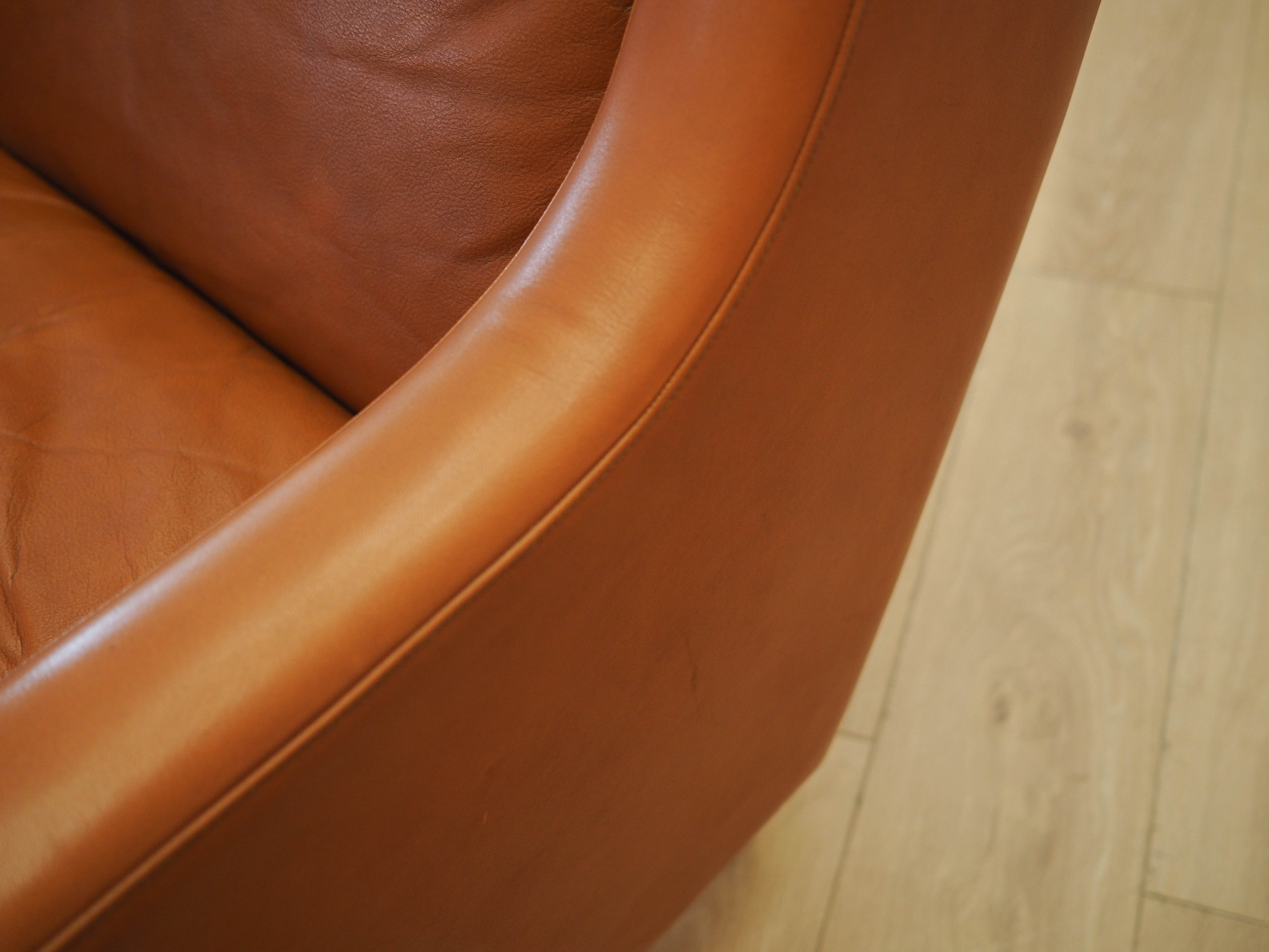 Orange armchair, Danish design, 1970s, made in Denmark