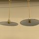 Vintage suspension duo in enamelled sheet metal style indus green and white