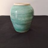 Vase vert bleuté