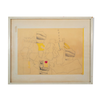 Gustavo CARBO-BERTHOLD (1941) - Étude abstraite figurative