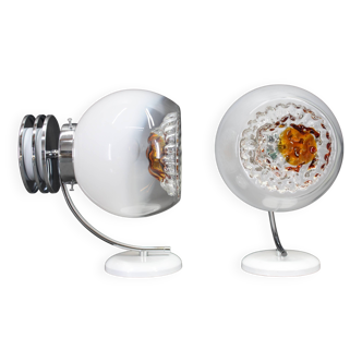 1970s Pair of Murano Italian Wall Lights