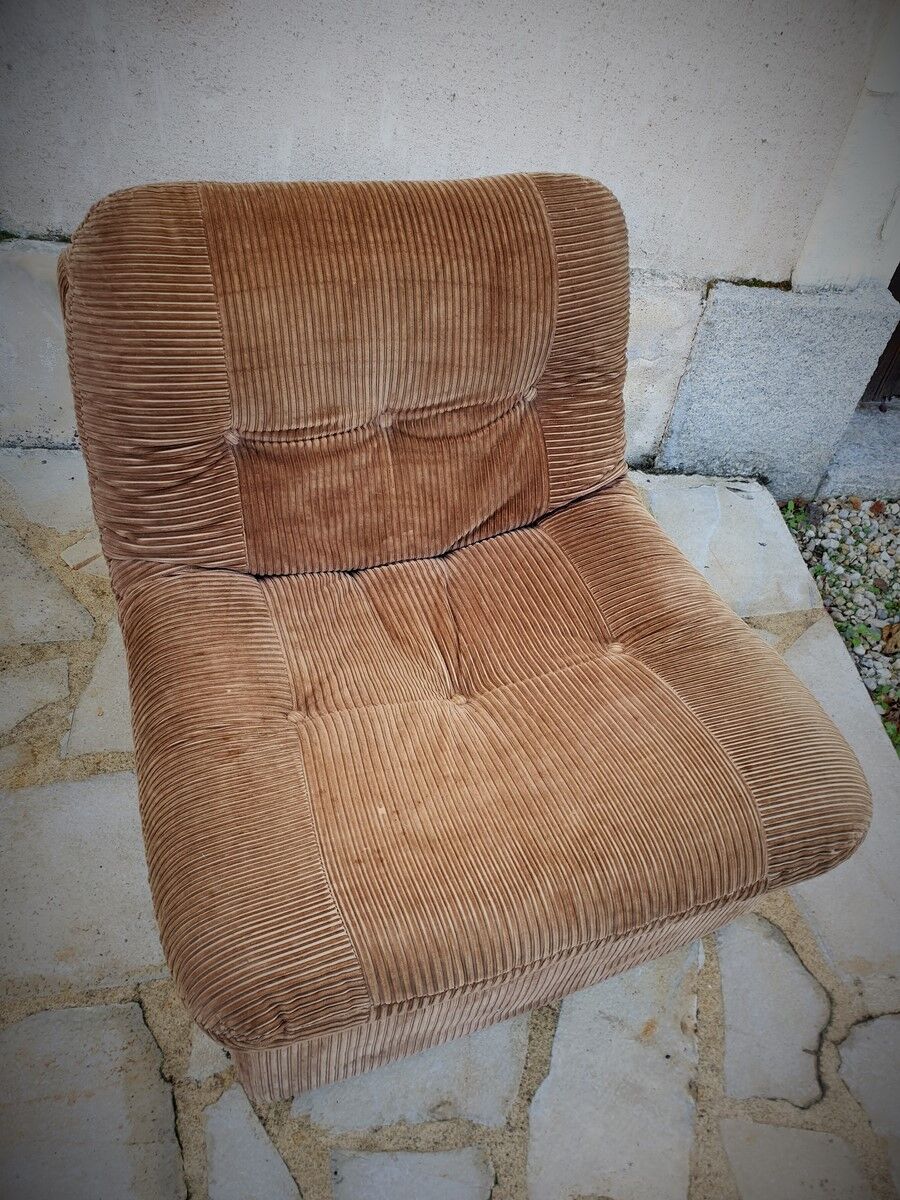 Vintage velvet armchair
