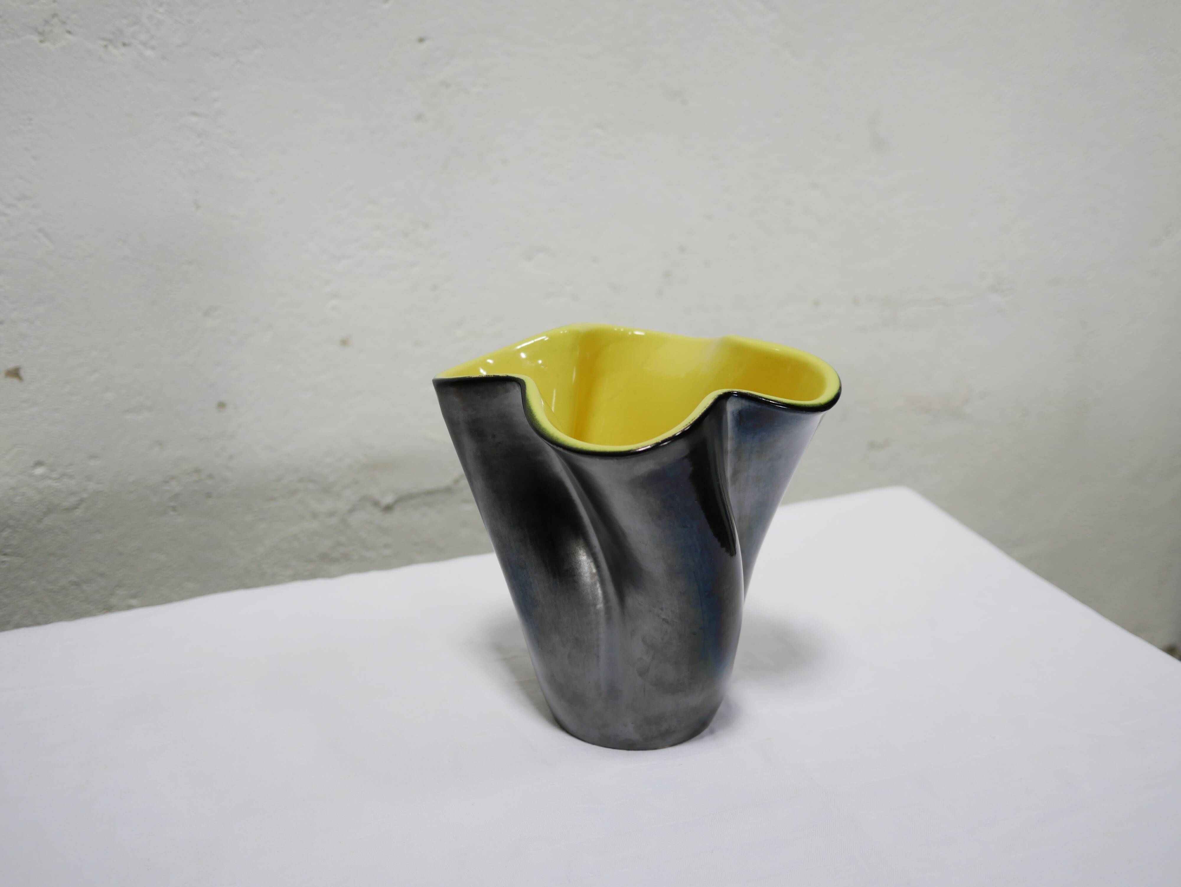 Vintage ceramic vase by Elchinger